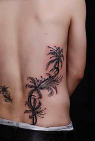 persoonlikheid middellyf fyn kyk na die ander kant blom tatoeëring Patroonfoto