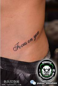 Modello di tatuaggio inglese classico in vita