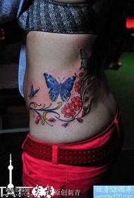 modello di tatuaggio di vite fiore farfalla colore della vita