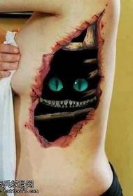 modello di tatuaggio malvagio gatto