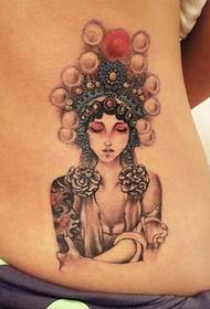 เอวสาวสวยลวดลายดอกไม้ลายสวย