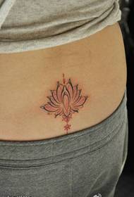 Vaaleanpunainen kaunis lootuksen tatuointikuvio