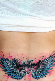 back waist wing tattoo
