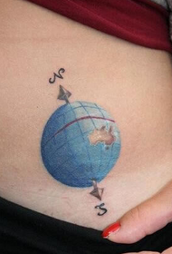 modèl glòb tatoo sou ren an