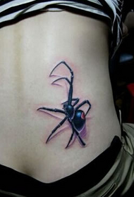 makatotohanang pattern ng tattoo ng spider sa baywang