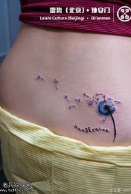 wind dandelion tattoo pattern