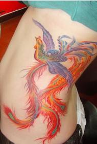 красивая сторона талии прекрасно выглядит картина татуировки феникс