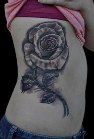 pinggang mawar 3d tato yang indah