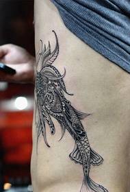 šoninio juosmens asmenybės totemo tatuiruotės paveikslėlis