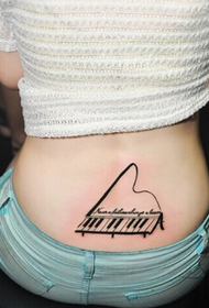 wzór tatuażu fortepian