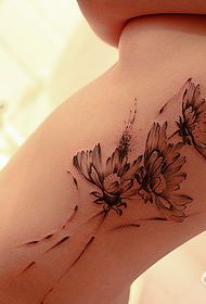 ljepota struka slobodnih ruku uzorak tetovaža tratinčica