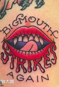 struk tetovaža usta usta