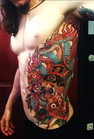 pánske a ženské bočné tetovanie v páse