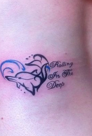 knabinoj talia totemo amas delfenoj tatuaje bildoj