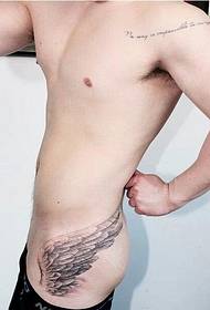 Säit Taille Flügel Tattoo Muster Bild