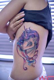 Mode Unicorn midja tatuering bild