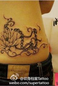 cintura de bellesa només bell model de tatuatge de lotus i perles