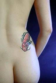 seksuali mergina šoninis juosmuo gražus kalmaras gražus tatuiruotė paveikslėlį