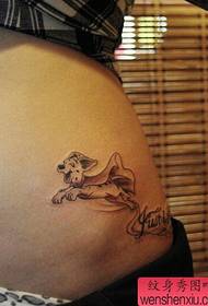 ẹgbẹ waist kekere flying aja tatuu iṣẹ