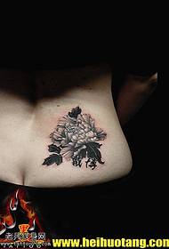 waist rich beautiful peony tattoo pattern