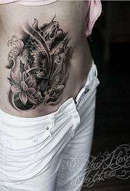 hali mace gefen kugu squid Lotus tattoo hoto Hoto