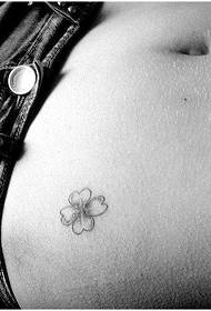 tattoo ຂະຫນາດນ້ອຍແອວສີ່ໃບໃບ tattoo tattoo ເຮັດວຽກ