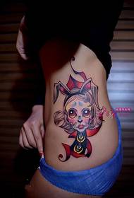 sexy kantlyf van die oulike bunny meisie tatoeëermerk