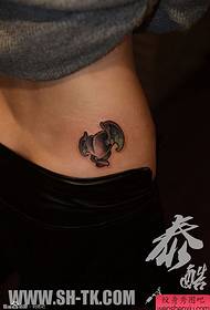 женски бочни струк слатка љубавна крила тетоважа узорак