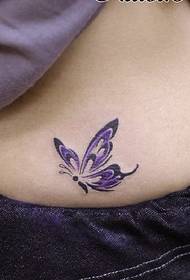 model de tatuaj femeie: model de tatuaj fluture culoare talie