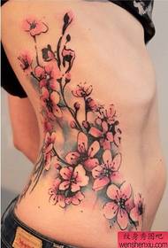um padrão de tatuagem de ameixa na cintura lateral compartilhado por tattoo tattoo network