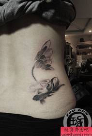 skientme taille populêr inket lotus en inktvis tattoo patroan