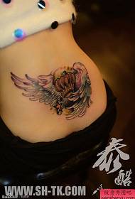 žena pasu křídlo koruna pěticípé hvězdy tetování vzor