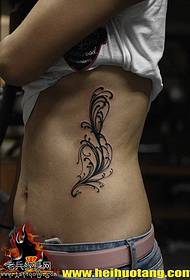 modello di tatuaggio farfalla monocromatica glamour in vita 71323 - modello di tatuaggio piccolo pinguino in vita carino