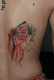 Dramma cinese Hua Dan bella immagine del tatuaggio in vita