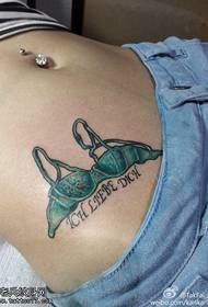 motivo tatuaggio reggiseno colore vita laterale