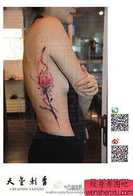 sexy sikat na beauty side waist tinta floral tattoo pattern