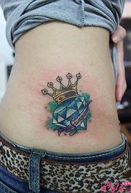 Diamond Crown Personalità Cintura Tattoo