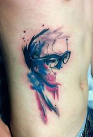 Слика за акварел на главата, тетоважа, благодарност за слика