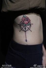 mukadzi ruoko chiuno ruvara rose tattoo mufananidzo