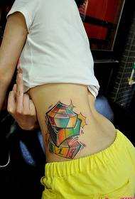 boldog mágikus négyzet alakú derék kreatív tetoválás kép