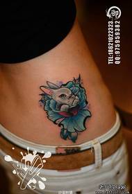 lepotni pas srčkan vzorec tatujev zajec