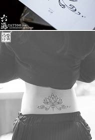 Eight-Piece Waist Women's Smart Lotus Tattoo Pattern