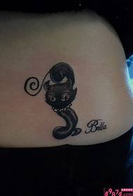 immagine sexy del modello del tatuaggio del gatto della vita posteriore