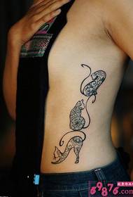 side midje vanilje katt kreative tatoveringsbilder