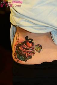 bonic tatuatge de la cintura del costat de la caramella bonica imatge del tatuatge