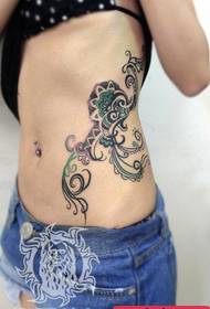 girl waist beautifully popular totem vine tattoo pattern