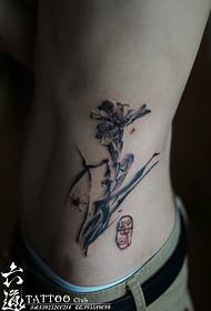 Китайський стиль фарби фарба орхідеї татуювання візерунок