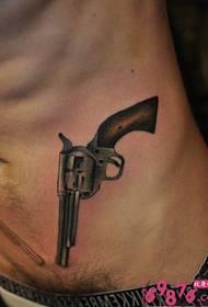 тип мъжка талия страна европейски и американски снимки на татуировка на пистолет
