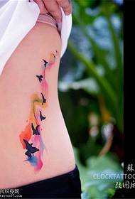 kvinnlig sida midja stänk bläck Svälja tatuering mönster