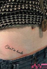 waist small fresh English tattoo picture